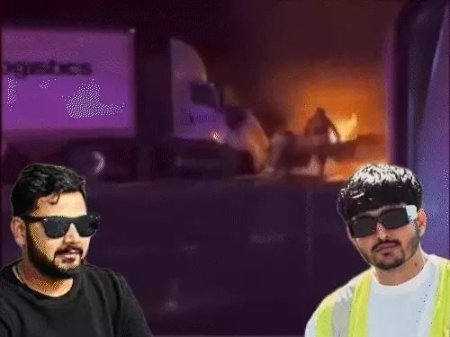 हरियाणा के रहने वाले दो नौजवान सड़क हादसे में जल गए जिंदा