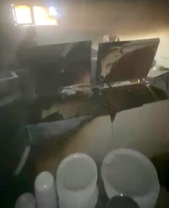 होटल डैल माउंट के किचन में अचानक आग